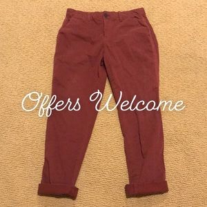 GAP Girlfriend Chino Style Burgundy Jeans